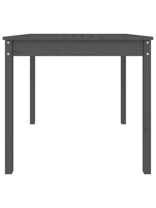 Sodo stalas, pilkas, 82,5x82,5x76cm, pušies medienos masyvas