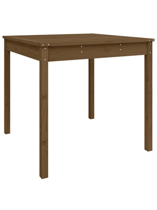 Sodo stalas, medaus rudas, 82,5x82,5x76cm, pušies masyvas