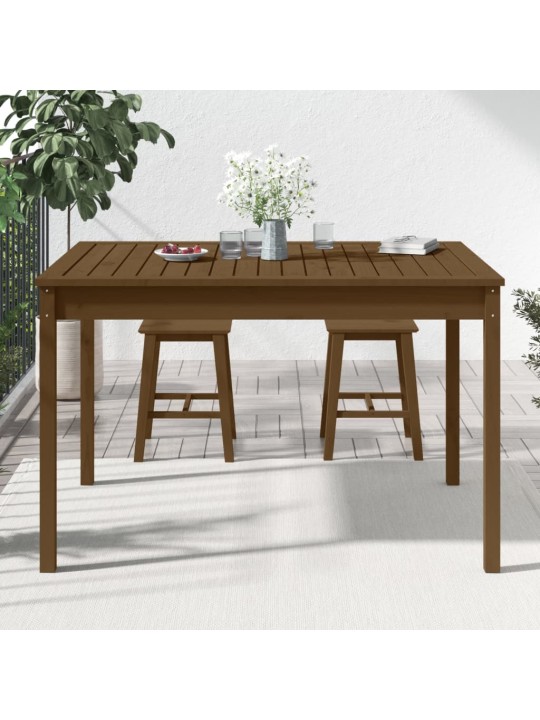 Sodo stalas, medaus rudas, 121x82,5x76cm, pušies masyvas