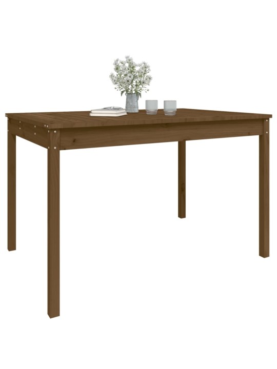 Sodo stalas, medaus rudas, 121x82,5x76cm, pušies masyvas