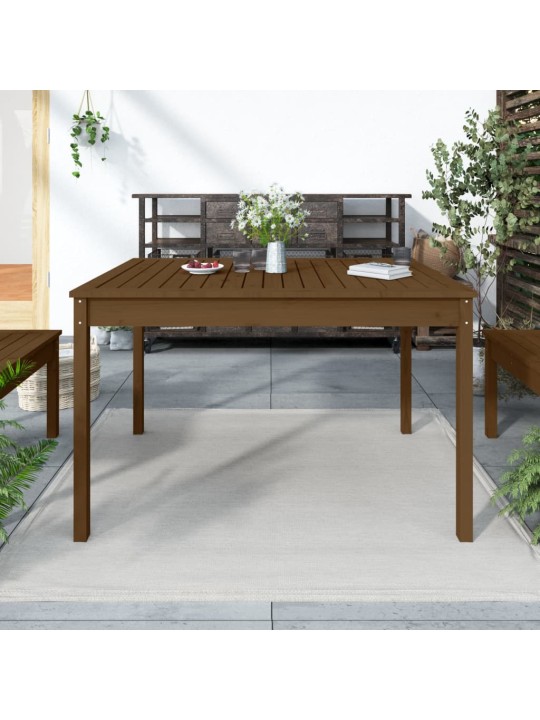 Sodo stalas, medaus rudas, 121x82,5x76cm, pušies masyvas