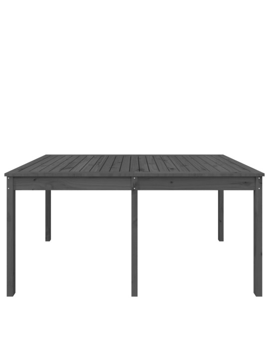 Sodo stalas, pilkas, 159,5x82,5x76cm, pušies medienos masyvas