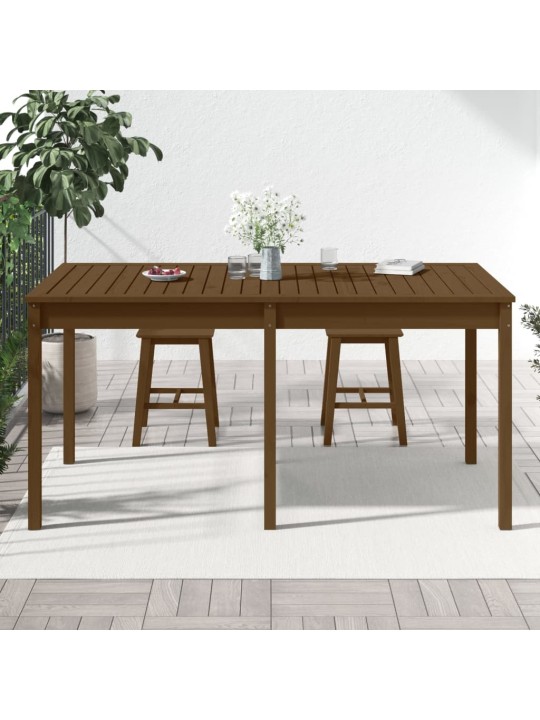 Sodo stalas, medaus rudas, 159,5x82,5x76cm, pušies masyvas