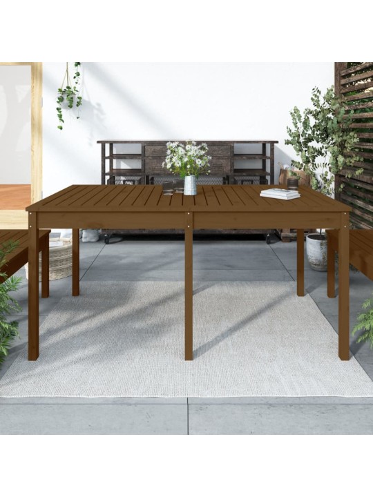 Sodo stalas, medaus rudas, 159,5x82,5x76cm, pušies masyvas