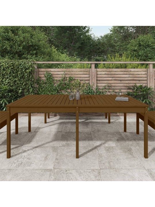 Sodo stalas, medaus rudas, 203,5x100x76cm, pušies masyvas