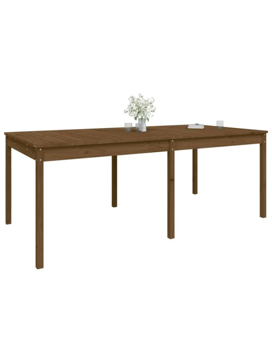 Sodo stalas, medaus rudas, 203,5x100x76cm, pušies masyvas