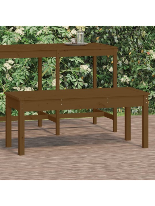 Sodo suoliukas, medaus rudas, 109x44x45cm, pušies masyvas