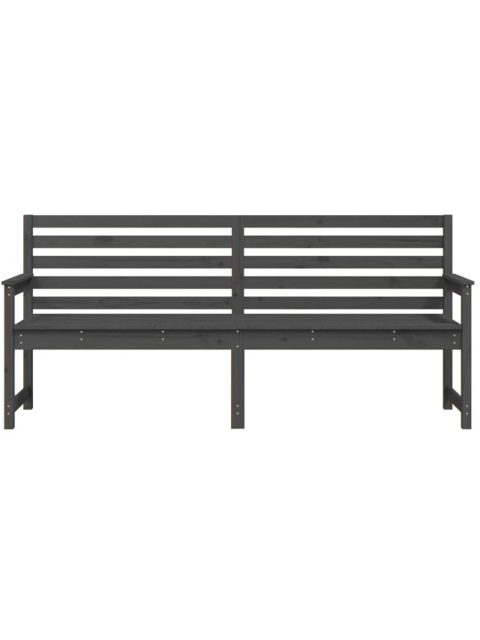 Sodo suoliukas, pilkas, 203,5x48x91,5cm, pušies masyvas