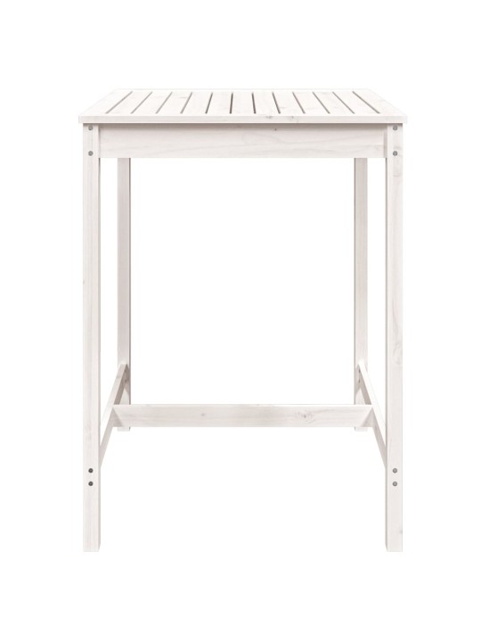 Sodo stalas, baltas, 82,5x82,5x110cm, pušies medienos masyvas