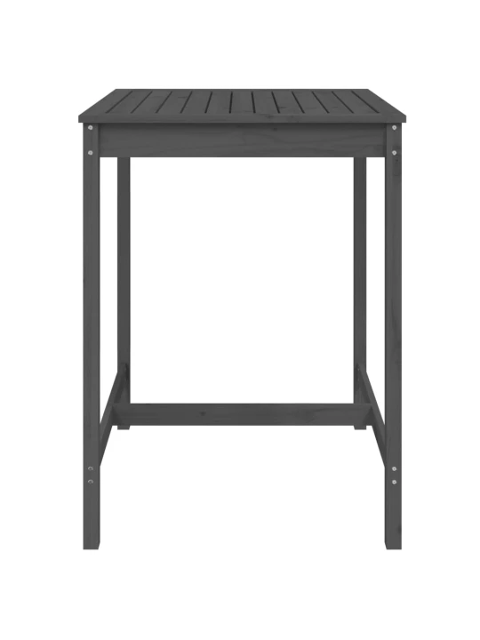 Sodo stalas, pilkas, 82,5x82,5x110cm, pušies medienos masyvas