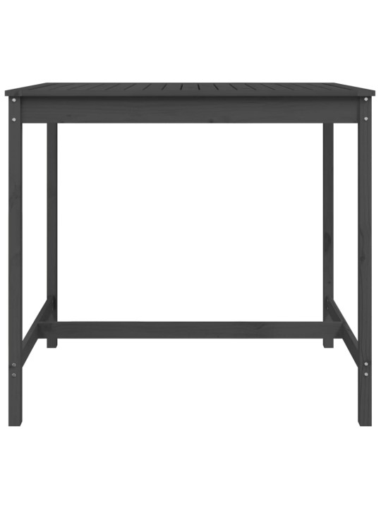 Sodo stalas, pilkas, 121x82,5x110cm, pušies medienos masyvas