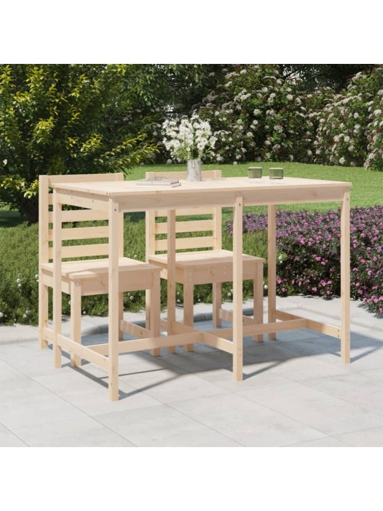 Sodo stalas, 159,5x82,5x110cm, pušies medienos masyvas