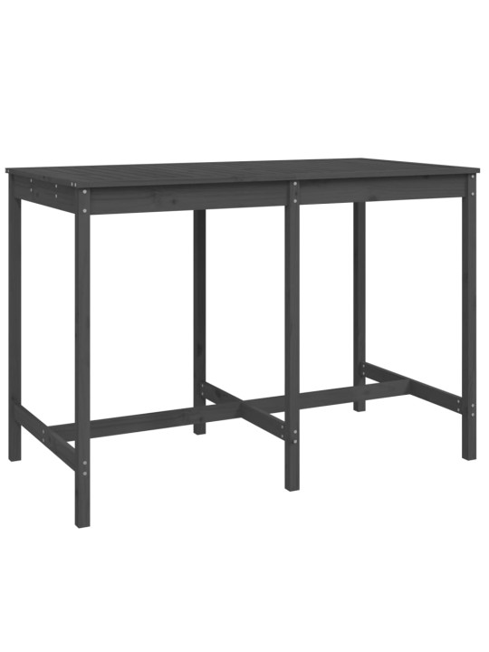 Sodo stalas, pilkas, 159,5x82,5x110cm, pušies medienos masyvas