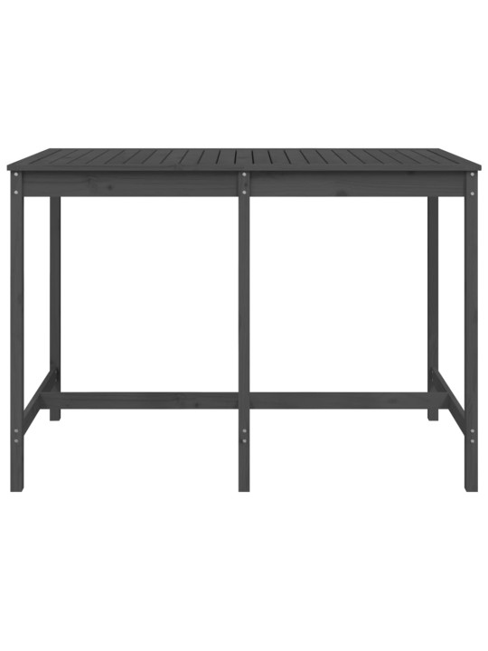 Sodo stalas, pilkas, 159,5x82,5x110cm, pušies medienos masyvas