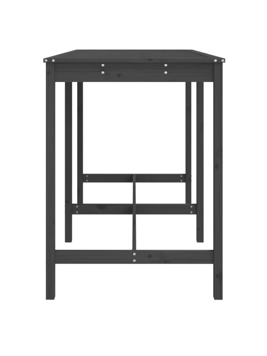 Sodo stalas, pilkas, 159,5x82,5x110cm, pušies medienos masyvas