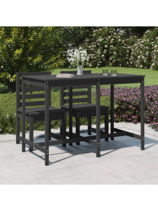 Sodo stalas, pilkas, 159,5x82,5x110cm, pušies medienos masyvas