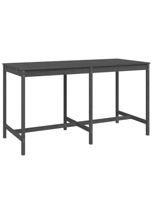 Sodo stalas, pilkas, 203,5x90x110cm, pušies medienos masyvas