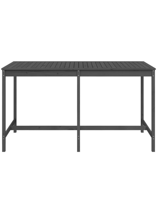 Sodo stalas, pilkas, 203,5x90x110cm, pušies medienos masyvas