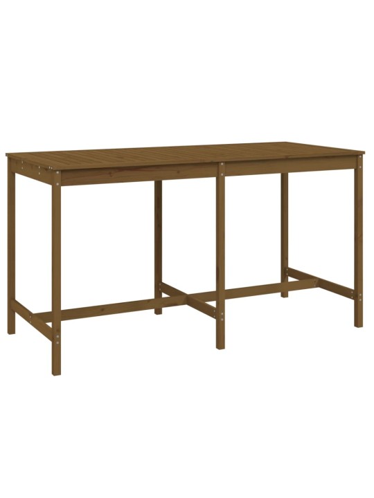 Sodo stalas, medaus rudas, 203,5x90x110cm, pušies masyvas