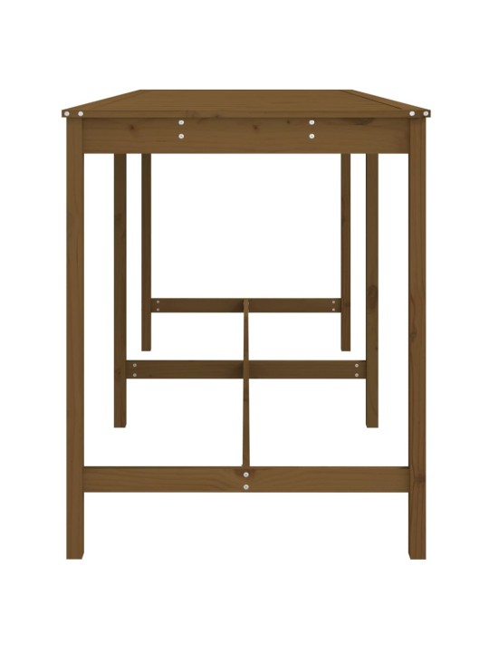 Sodo stalas, medaus rudas, 203,5x90x110cm, pušies masyvas