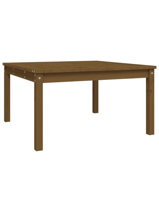 Sodo stalas, medaus rudas, 82,5x82,5x45cm, pušies masyvas