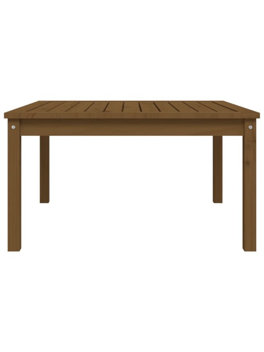 Sodo stalas, medaus rudas, 82,5x82,5x45cm, pušies masyvas