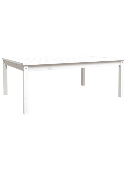 Sodo stalas, baltas, 121x82,5x45cm, pušies medienos masyvas