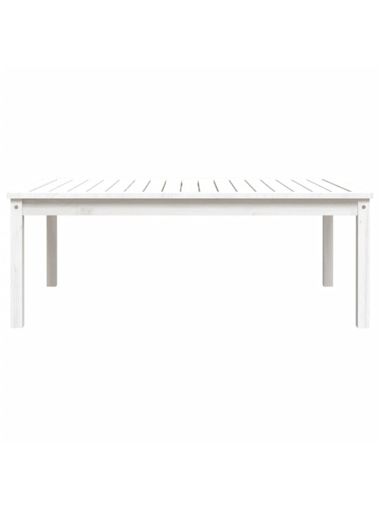Sodo stalas, baltas, 121x82,5x45cm, pušies medienos masyvas