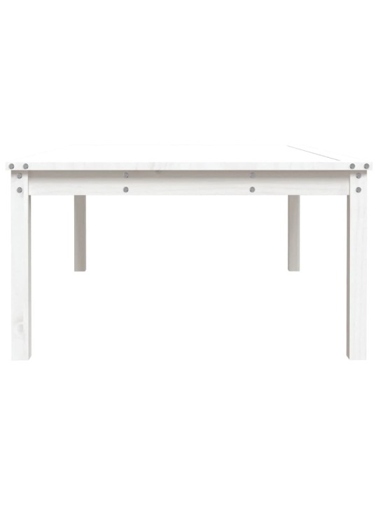 Sodo stalas, baltas, 121x82,5x45cm, pušies medienos masyvas