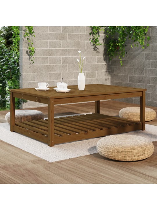 Sodo stalas, medaus rudas, 121x82,5x45cm, pušies masyvas