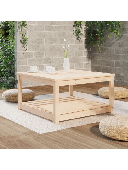 Sodo stalas, 82,5x82,5x45cm, pušies medienos masyvas
