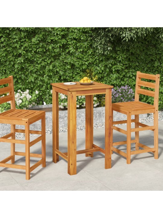 Sodo baro stalas, 60x60x105cm, akacijos medienos masyvas