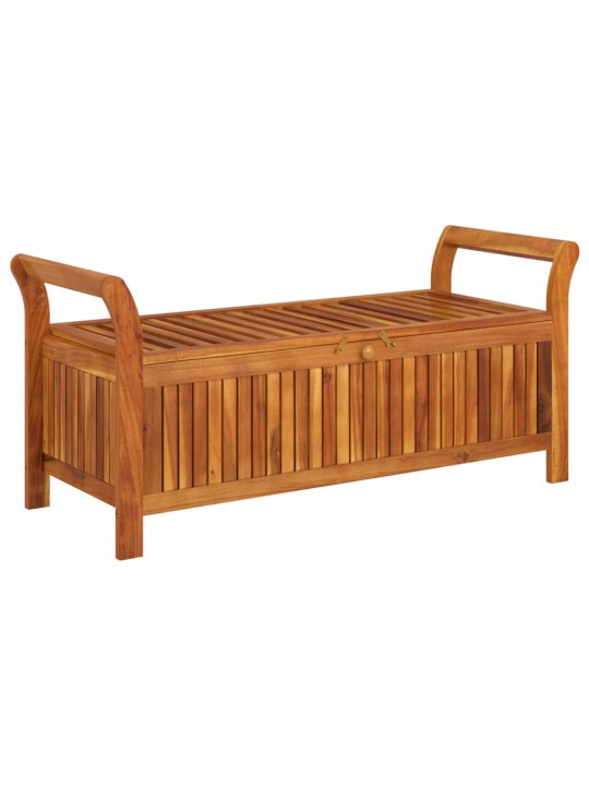 Sodo suoliukas-daiktadėžė su pagalvėle, 126cm, akacijos masyvas
