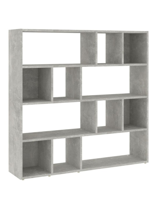 Spintelė knygoms/kambario pertvara, betono pilka, 105x24x102cm