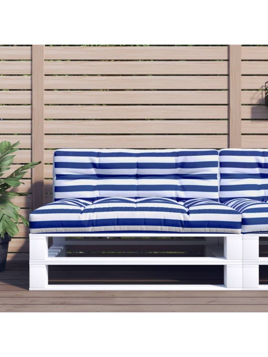 Paletės pagalvėlė, mėlynos/baltos spalvos, 120x40x12cm, audinys