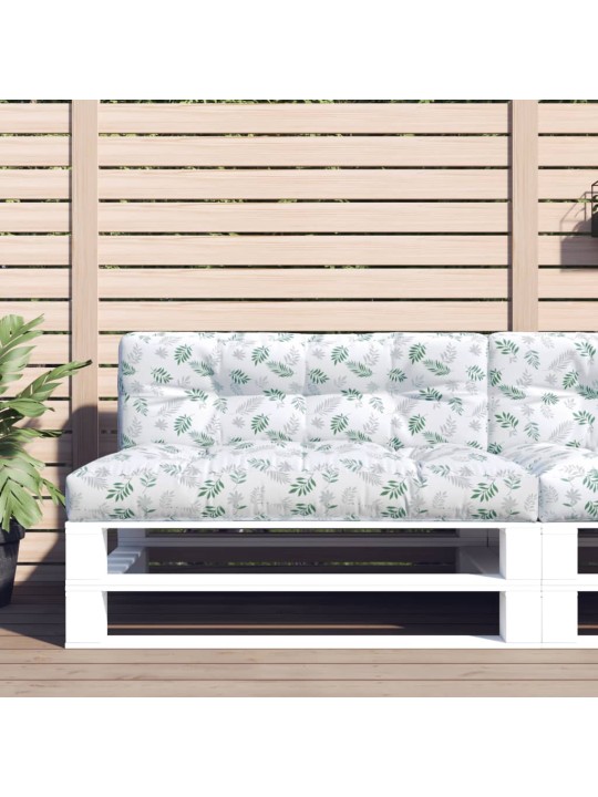 Paletės pagalvėlė, 120x40x12cm, audinys, su lapais
