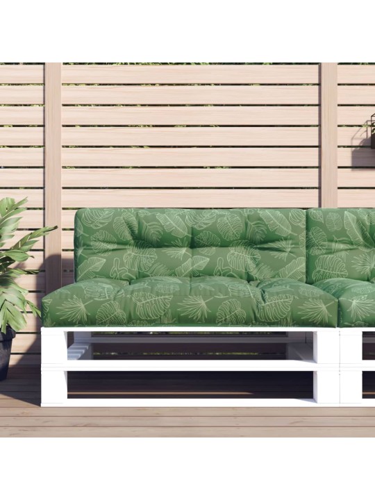 Paletės pagalvėlė, 120x40x12cm, audinys, su lapais