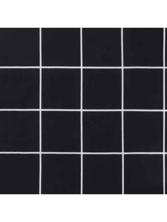Kėdės pagalvėlės, 6vnt., juodos, 50x50x7cm, audinys, languotos