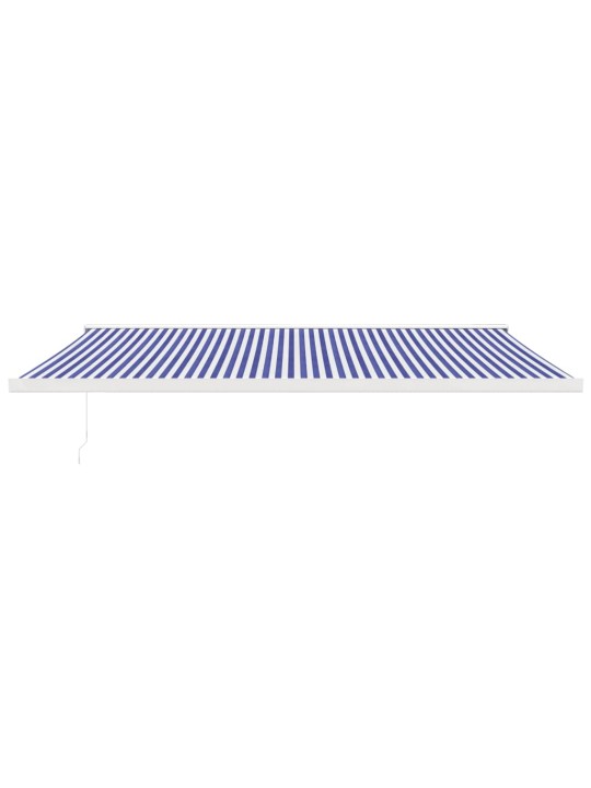 Ištraukiama markizė, mėlyna/balta, 5x3m, audinys ir aliuminis