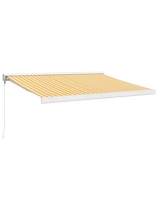 Ištraukiama markizė, geltona/balta, 3,5x2,5m, audinys/aliuminis