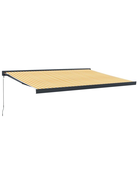 Ištraukiama markizė, geltona/balta, 4,5x3m, audinys/aliuminis