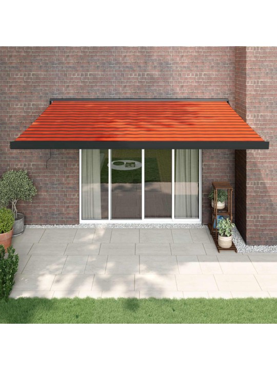 Ištraukiama markizė, oranžinė/ruda, 4,5x3m, audinys/aliuminis