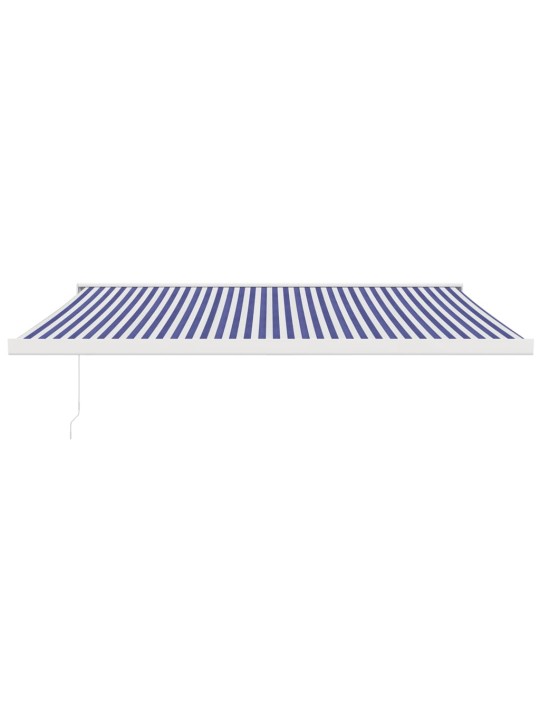 Ištraukiama markizė, mėlyna/balta, 4x3m, audinys ir aliuminis