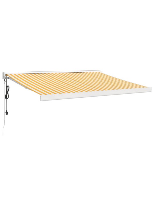 Ištraukiama markizė, geltona/balta, 3x2,5m, audinys/aliuminis