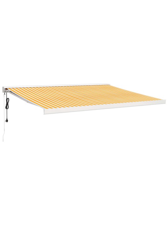 Ištraukiama markizė, geltona/balta, 4x3m, audinys ir aliuminis