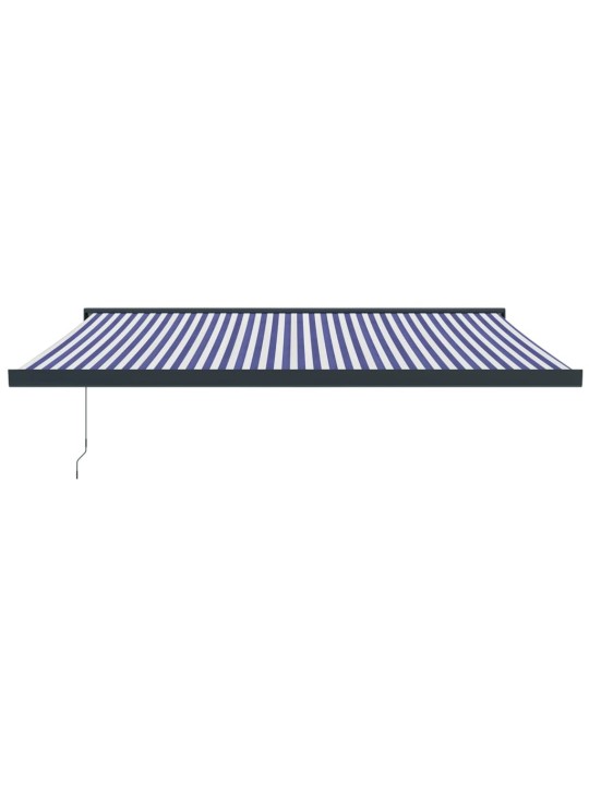 Ištraukiama markizė, mėlyna/balta, 4x3m, audinys ir aliuminis