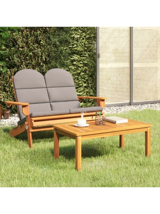 Sodo adirondack komplektas, 2 dalių, akacijos medienos masyvas