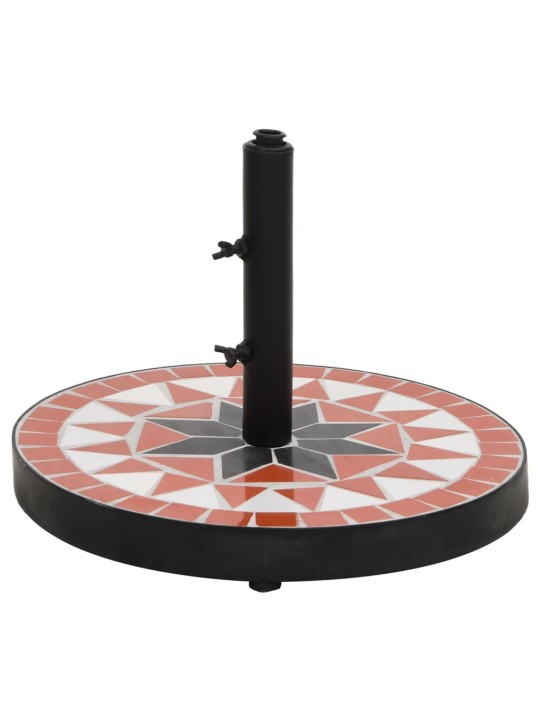 Skėčio stovas, terakota ir baltos spalvos, apskritas, 12kg