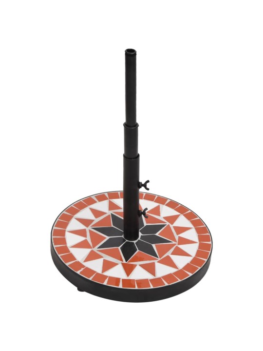 Skėčio stovas, terakota ir baltos spalvos, apskritas, 12kg