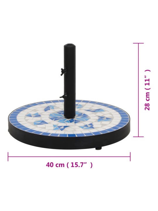 Skėčio stovas, mėlynos ir baltos spalvos, apskritas, 12kg